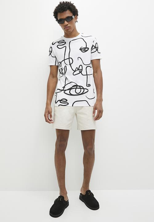 Superbalist - Leave print aop tee - white