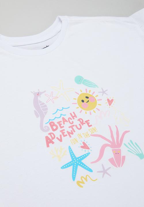 Pop Candy - 2 Pack printed tee - daisy & white flower