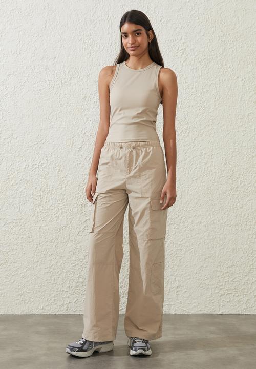 Cotton On - Active Rib Tank Top - White Pepper