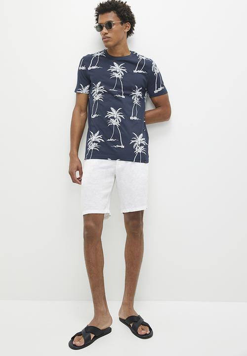Superbalist - Leave print AOP tee - blue