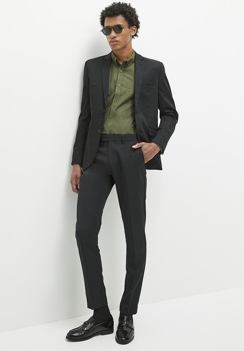 Superbalist - Barber regular fit oxford shirt - olive