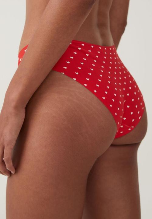 Cotton On - The invisible bikini brief - crimson red hearts