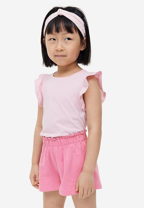 H&M - Paper bag sweatshorts - pink