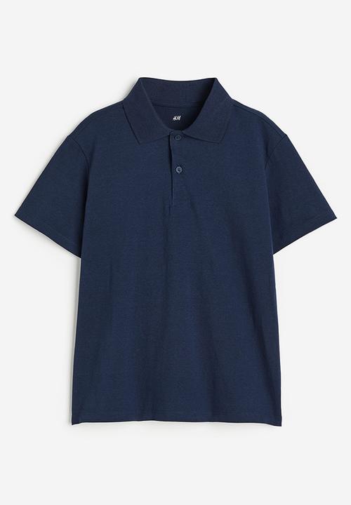 H&M - Jersey polo shirt - navy blue