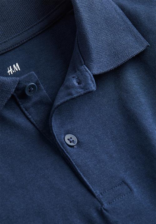 H&M - Jersey polo shirt - navy blue