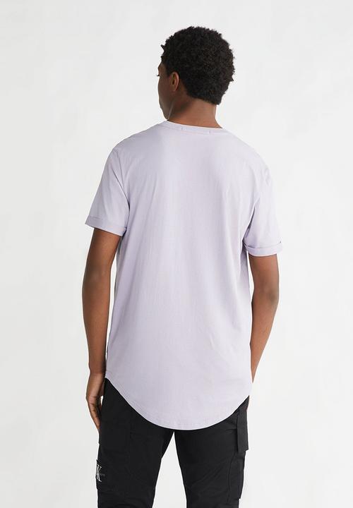 Calvin Klein - Badge round hem tee - lavender aura