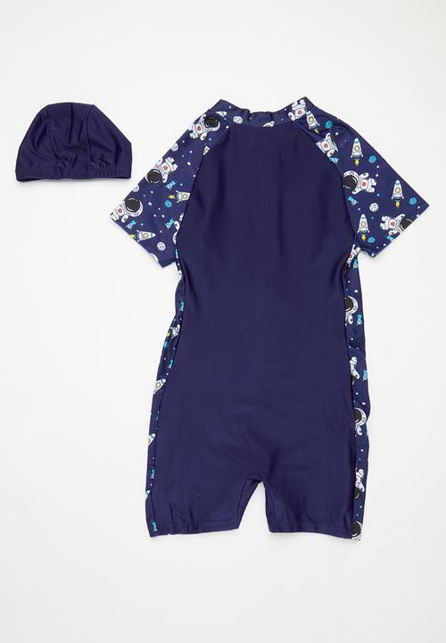 Pop Candy - One piece swimsuit & cap - blue