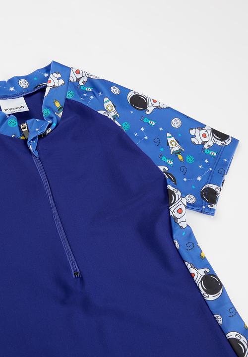 Pop Candy - One piece swimsuit & cap - blue