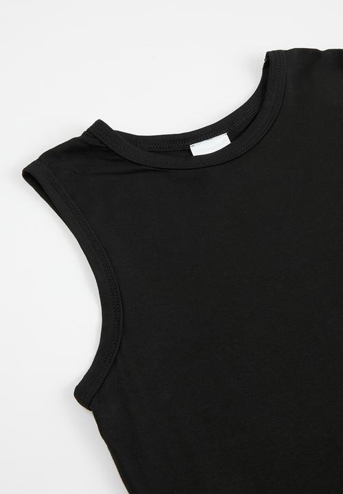 Pop Candy - Vest & short pj set - black