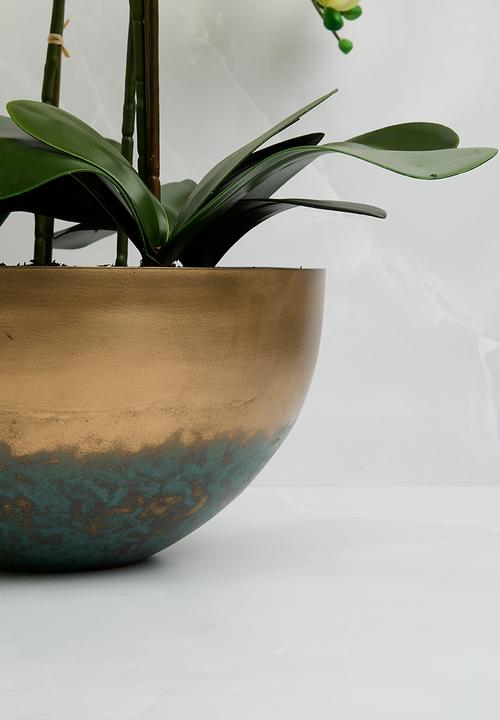 Silk By Design - Phalaenopsis orchid arrangement - green
