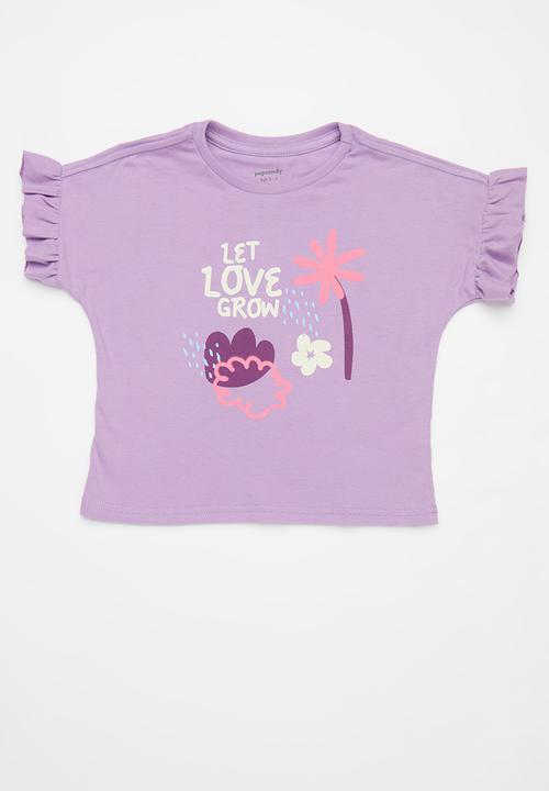 Pop Candy - 2 Pack printed tee - pink & purple 