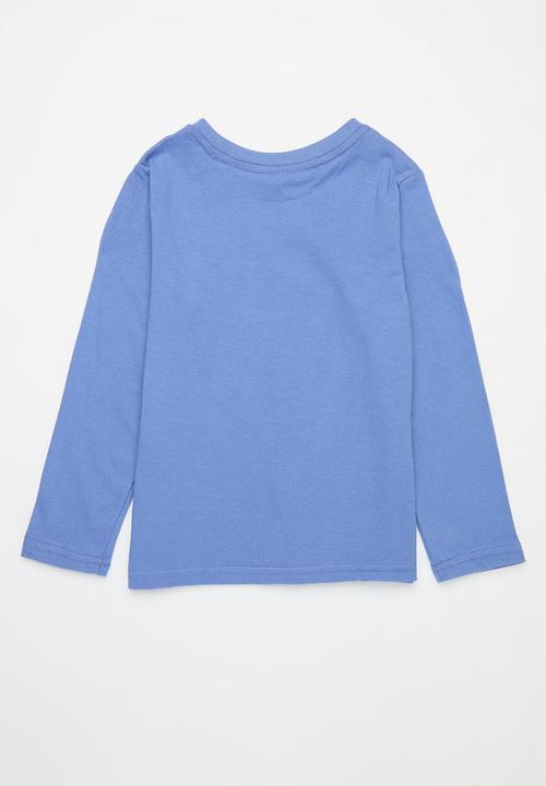 Superbalist - 2 Pack graphic long sleeve tee - denim blue & ink melange