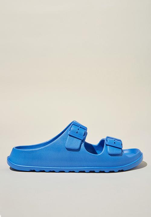 Cotton On - Bronte double buckle slide - pacific blue