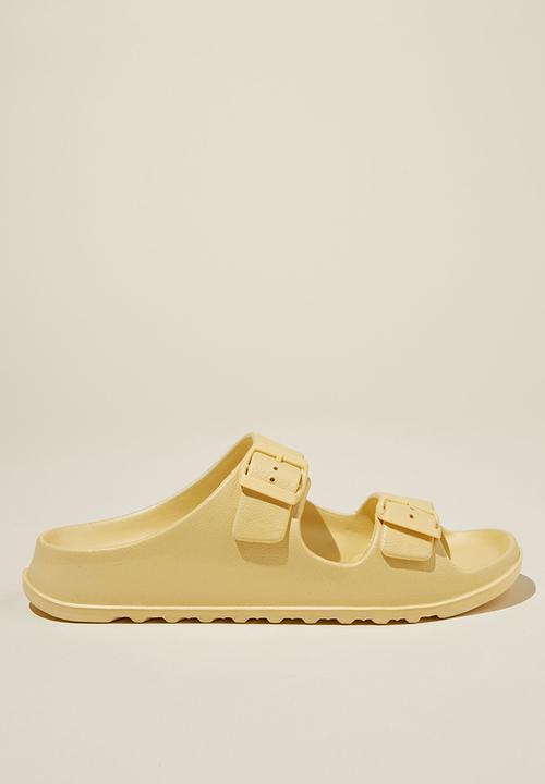 Cotton On - Bronte double buckle slide - buttercup