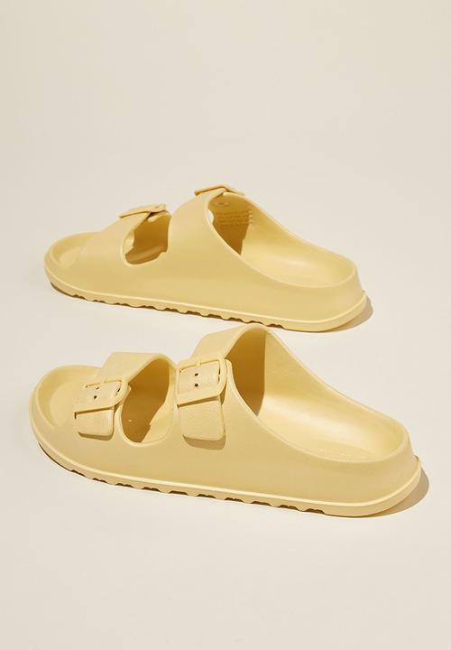 Cotton On - Bronte double buckle slide - buttercup