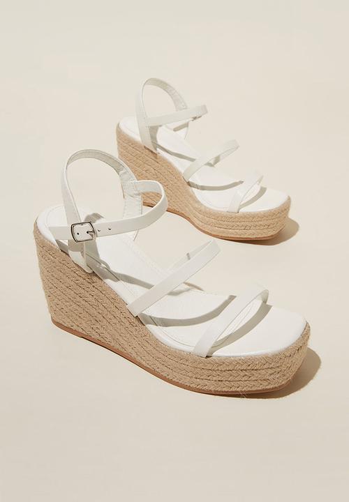 Cotton On - Sophia multi strap espadrille - white