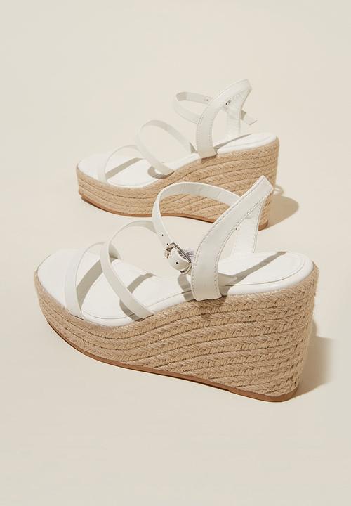 Cotton On - Sophia multi strap espadrille - white