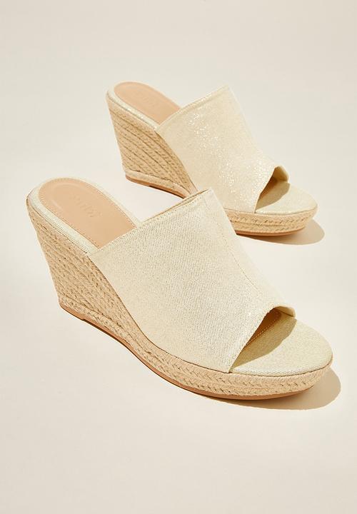 Cotton On - Zoey espadrille mule - gold metallic