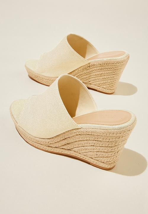 Cotton On - Zoey espadrille mule - gold metallic