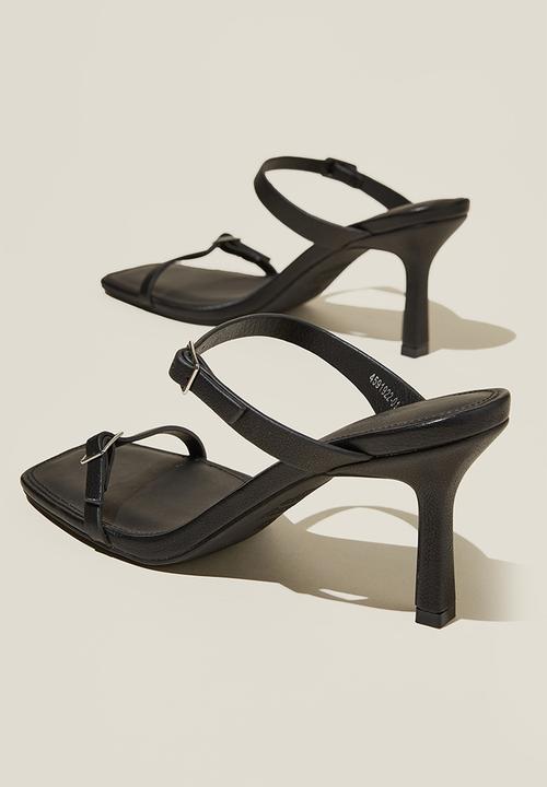 Cotton On - Gracie double buckle mule - black
