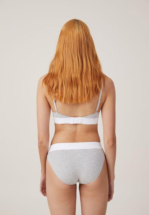 Cotton On - Organic cotton bikini brief - grey marle