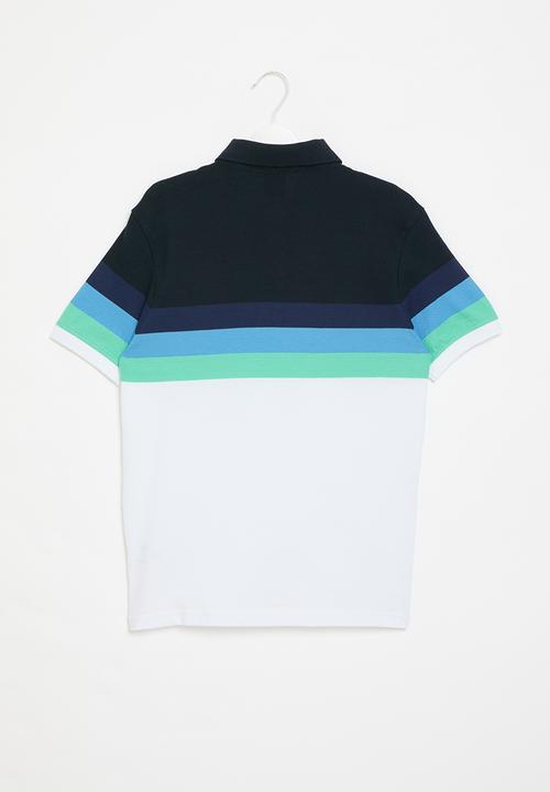 POLO - Boys warren striped golfer - navy