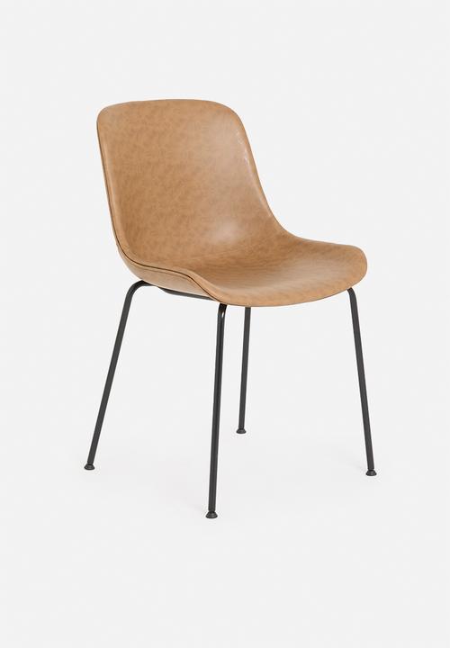 Sixth Floor - Santiago pu dining chair - tan