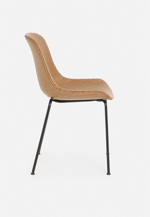 Sixth Floor - Santiago pu dining chair - tan