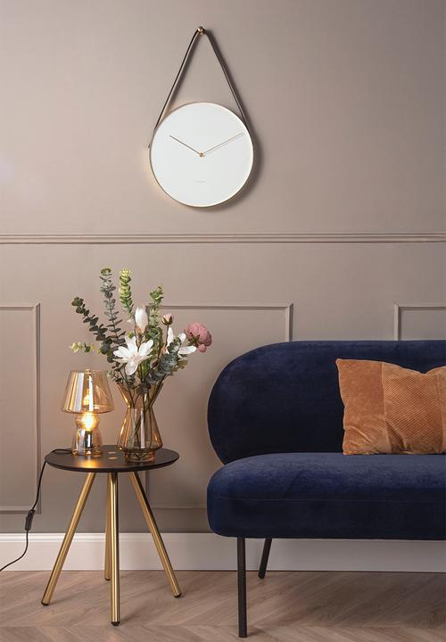 Present Time - Wall Clock Belt - White
