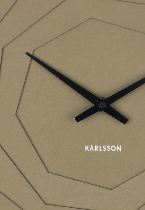 Present Time - Wall Clock Layered Origami - Moss Green