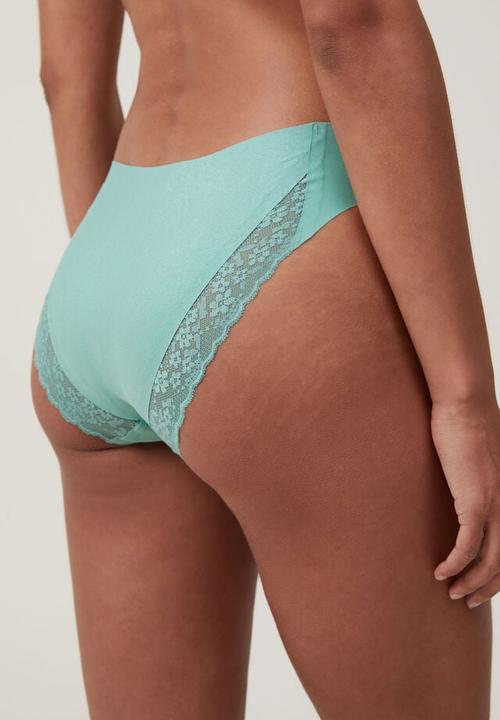 Cotton On - Party pants seamless bikini brief - misty jade sparkle