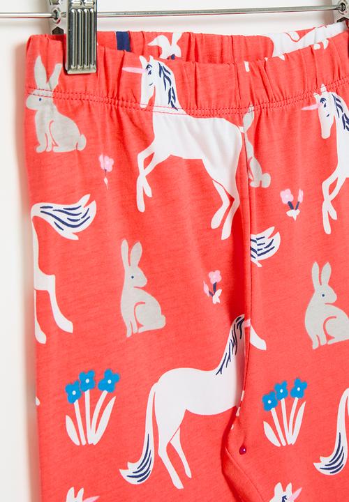 Pop Candy - Unicorn print leggings -red
