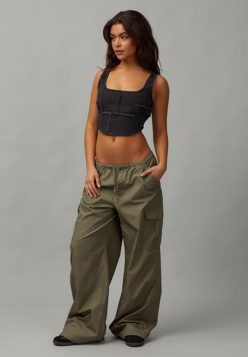 Factorie - Draw Cord Parachute Pant - Khaki