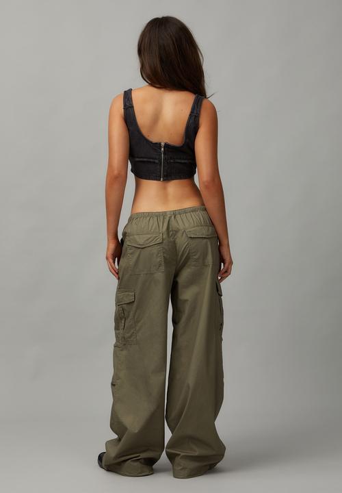 Factorie - Draw Cord Parachute Pant - Khaki