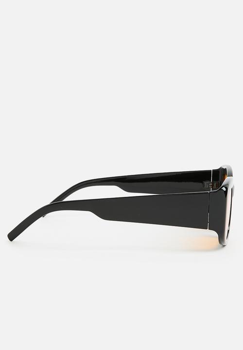 Superbalist - Polly rectangle sunglasses - black & orange