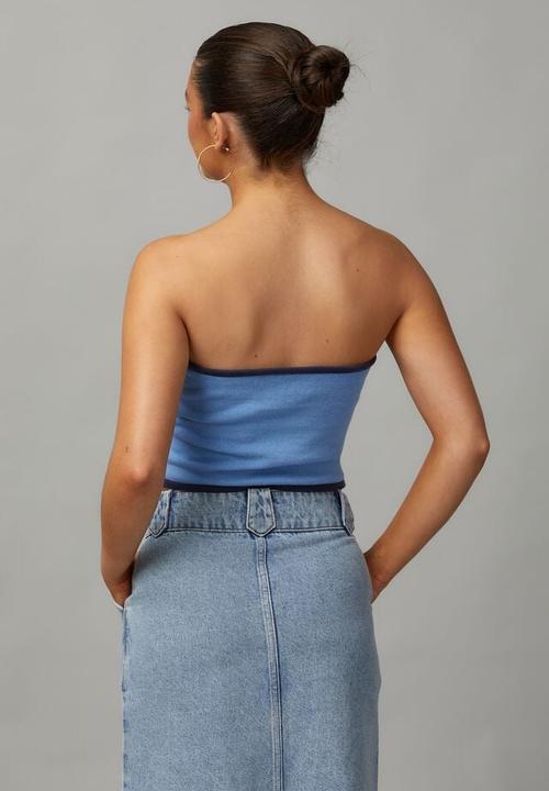 Factorie - Knit jacquard bandeau - blue/navy