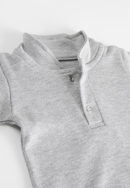 Little Lumps - Tab Onesie - Grey