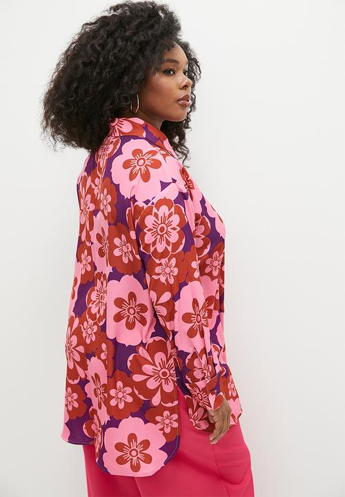 Superbalist - Printed oversized shirt - bright tropical floral