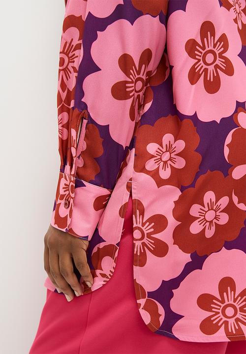 Superbalist - Printed oversized shirt - bright tropical floral
