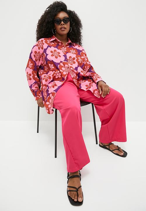 Superbalist - Printed oversized shirt - bright tropical floral