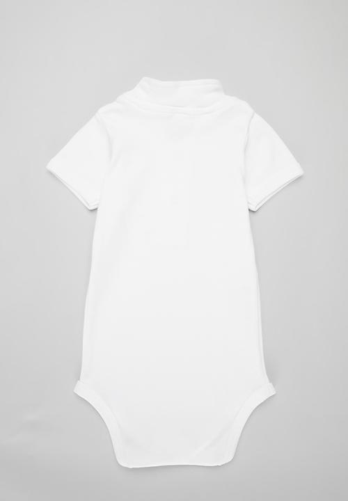 Little Lumps - Tab Onesie - White