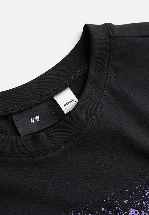 H&M - Printed vest top - black/metallica