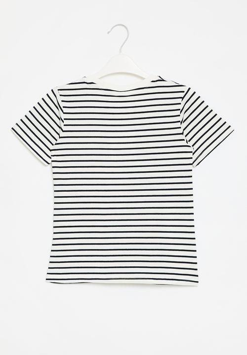 Pop Candy - Striped tee - black and white