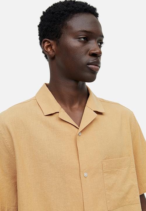 H&M - Regular fit linen-blend shirt - beige