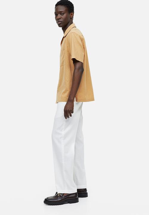 H&M - Regular fit linen-blend shirt - beige
