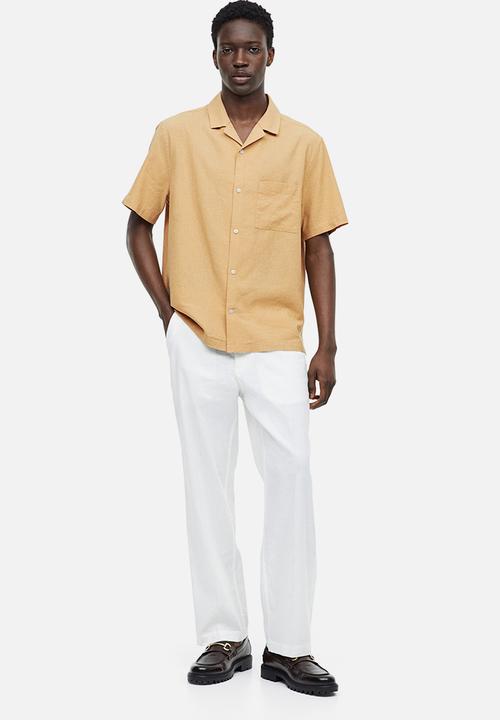 H&M - Regular fit linen-blend shirt - beige
