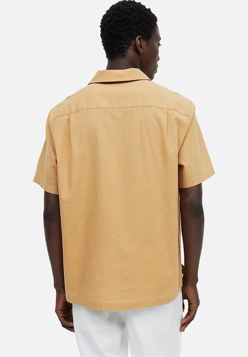 H&M - Regular fit linen-blend shirt - beige