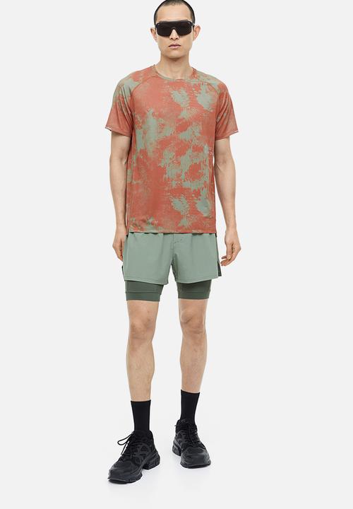 H&M - Drymove™ running top - brick red/patterned