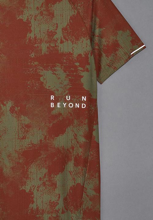H&M - Drymove™ running top - brick red/patterned