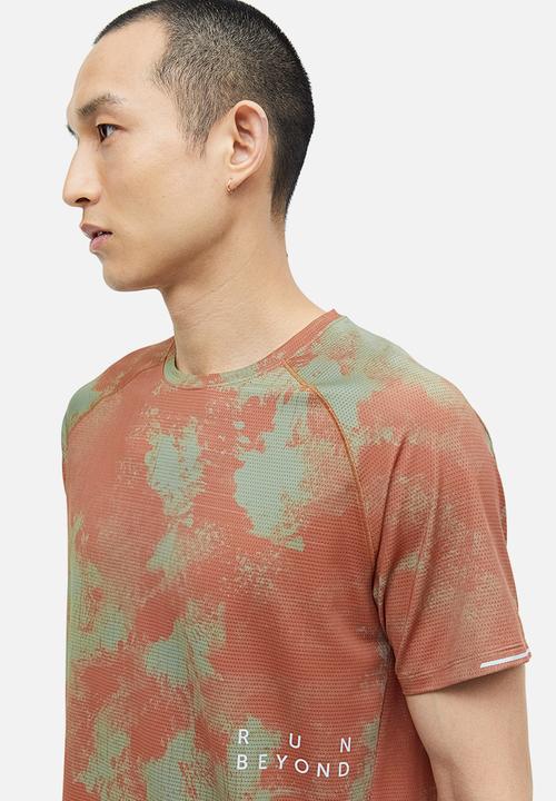 H&M - Drymove™ running top - brick red/patterned